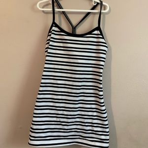 COPY - Lululemon black & white stripped tank top